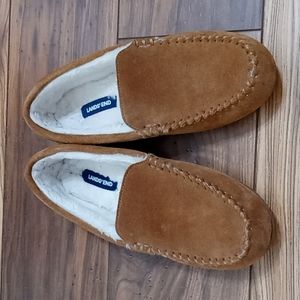 Lands' End Suede Moccasin Slippers